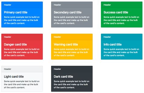 bootstrap card colors